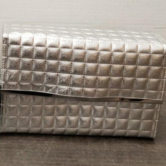 Cadillac Silver Quilted Clutch Purse with Original Box - Picture 2 of 7